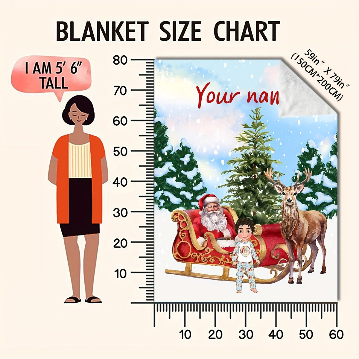 Cozy Polyester Flannel Fleece Throw Blanket with Customizable Christmas Style for All Seasons