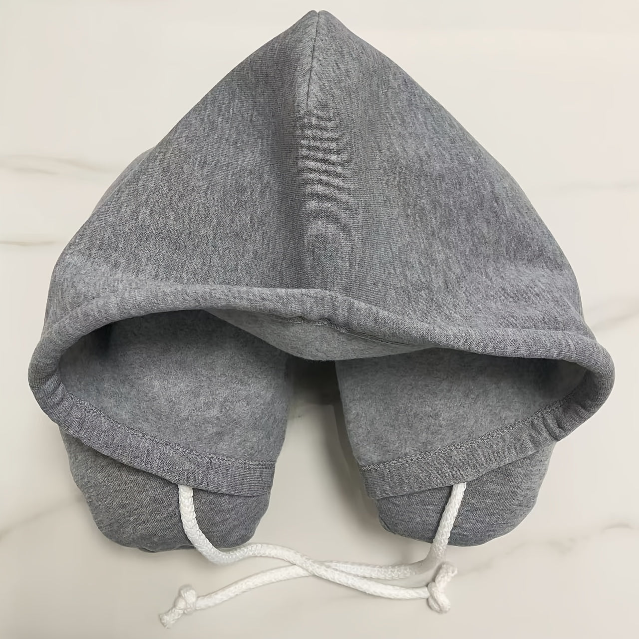 Ergonomic U-Shaped Travel Pillow with Hoodie for Adults Neck Support for Airplanes Car Trips