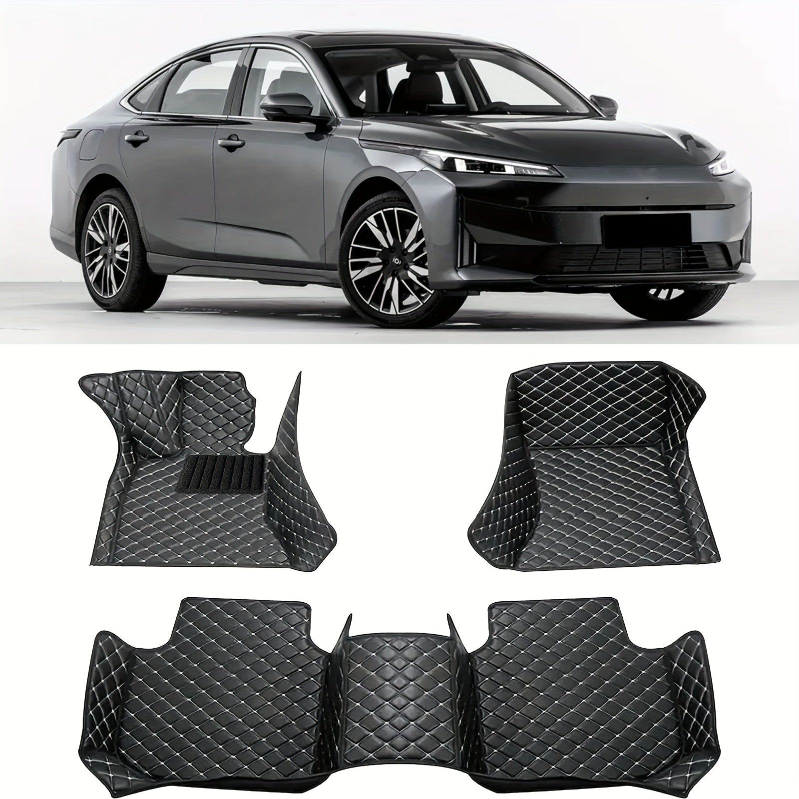 Universal Faux Leather Car Floor Mats Waterproof Dustproof Durable