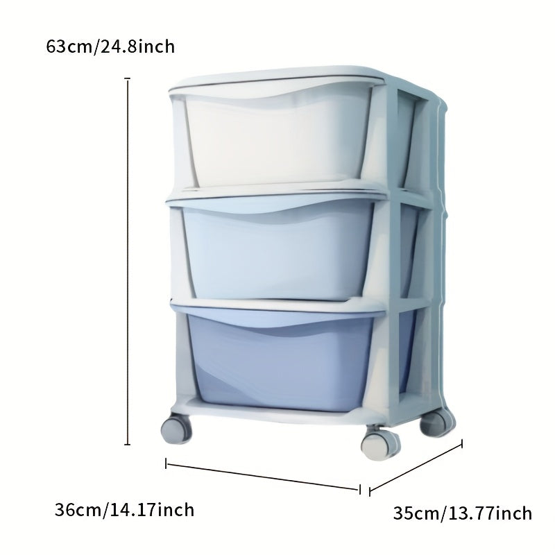 Plastic Drawer Storage Organizer 3/4/5/6 Tiers in White Blue Pink Teal