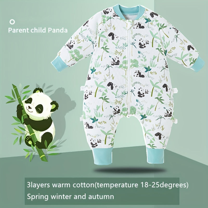 Children's Winter Sleeping Bag Three-Layer Split Leg for Fall and Winter