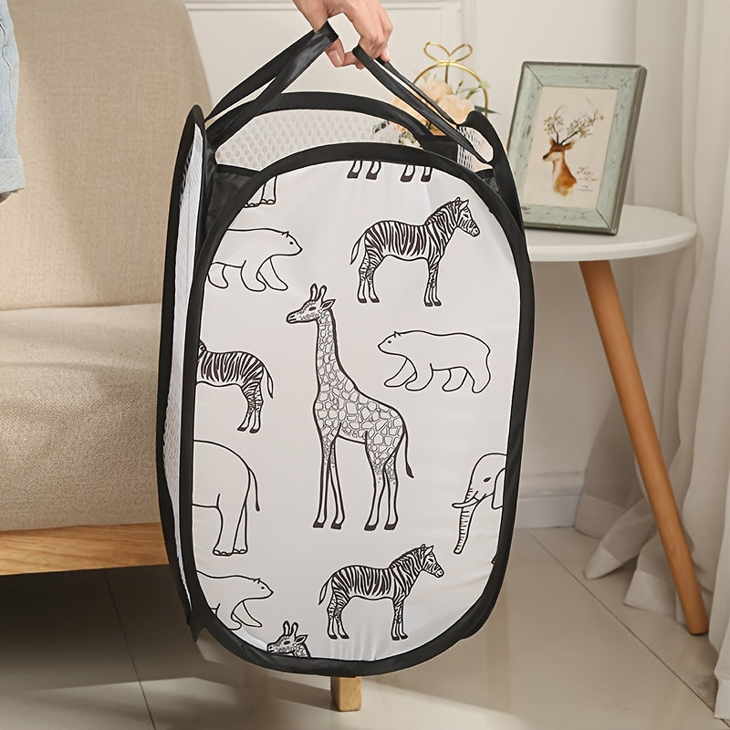 Cartoon Collapsible Laundry Hamper with Spacious Design for Gift Giving