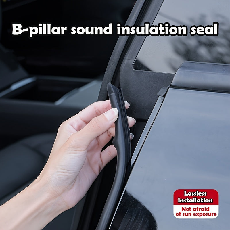 Car Door Edge Seal Strip Black Rubber Weatherstrip Waterproof Soundproof Auto Trim 80cm