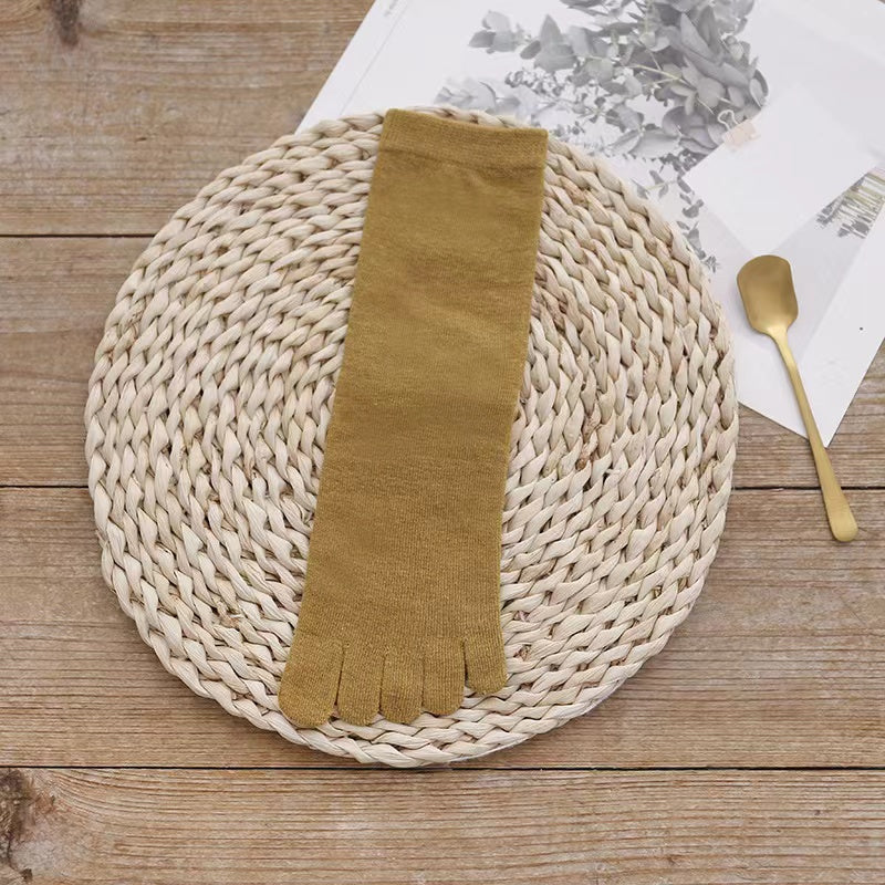 Women’s Cotton Toe Socks for Running and Athletic Activities Short Solid Color 1 Pair