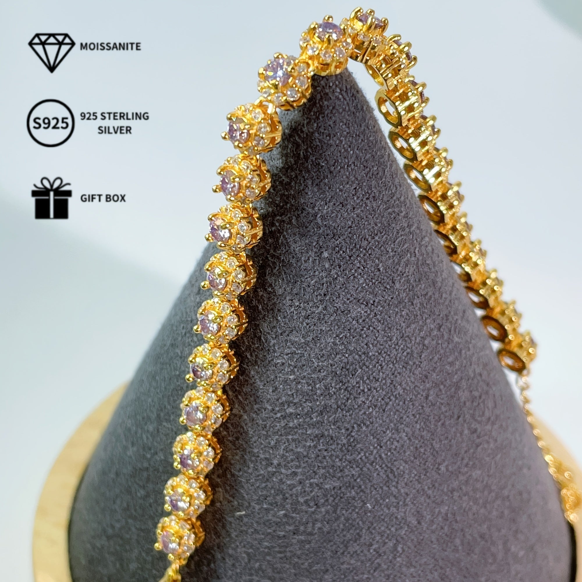 Moissanite Jewelry for Proposals and Celebrations Blue Pink Purple Shades