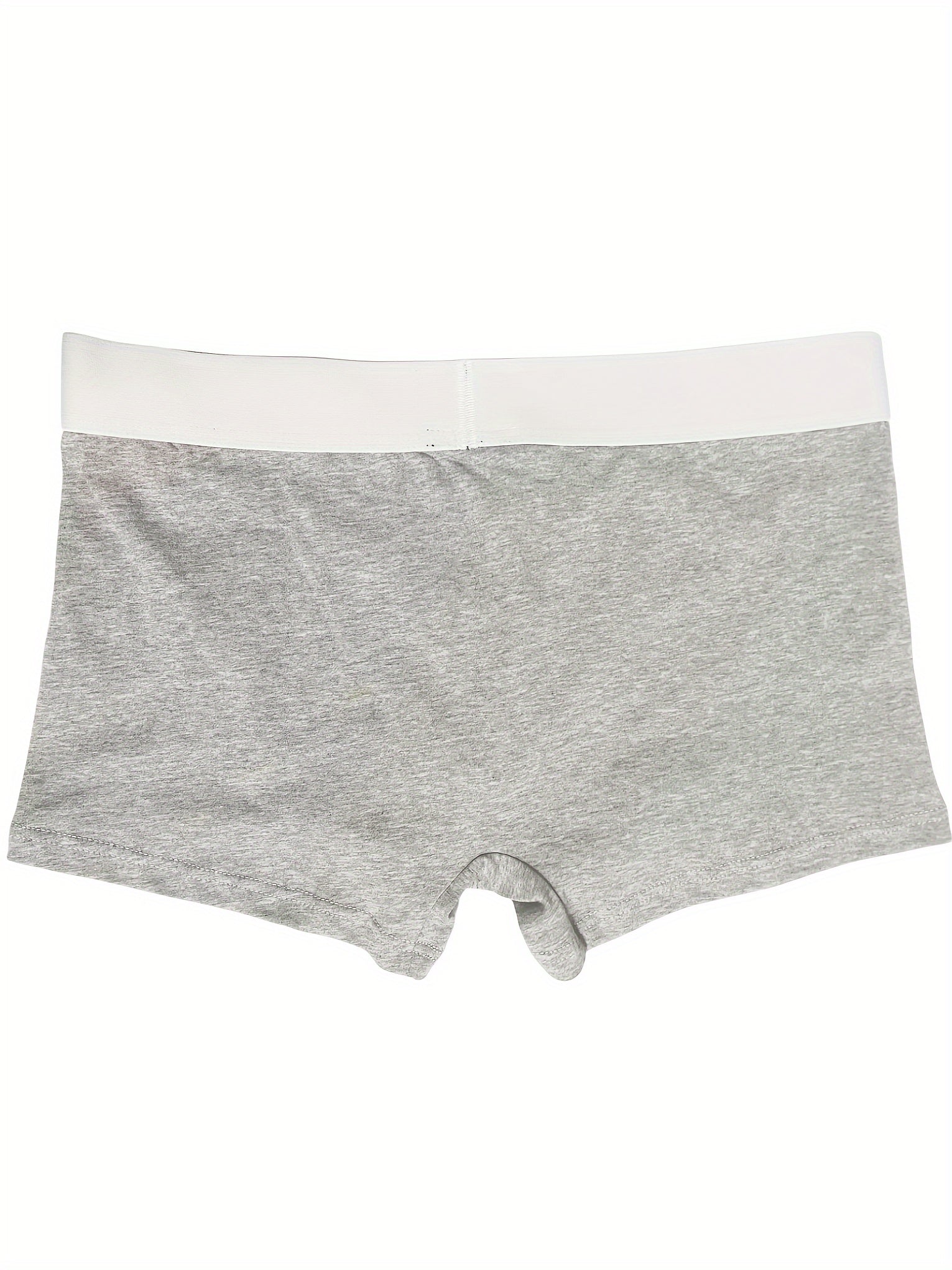 Men's Cotton Boxer Briefs 3-Pack Alphabet Print Breathable Stretch Knit Underwear