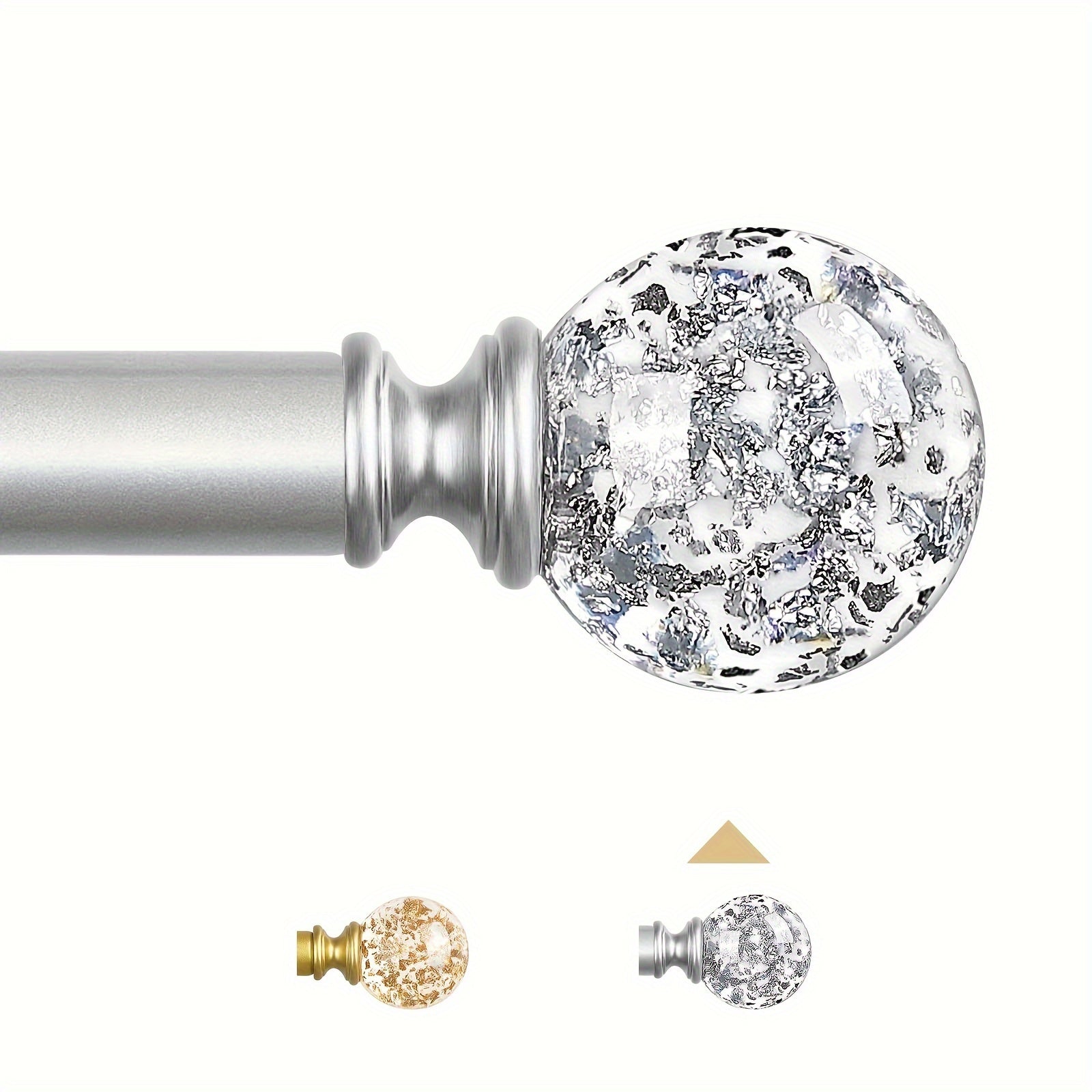 Elegant Metal Curtain Rod for Living Room Bedroom Kitchen Hallway 28-48 Inches