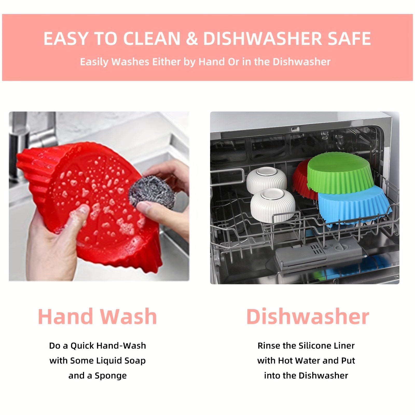 Silicone Air Fryer Liners 5pcs Set, Reusable, Dishwasher Safe, 19cm