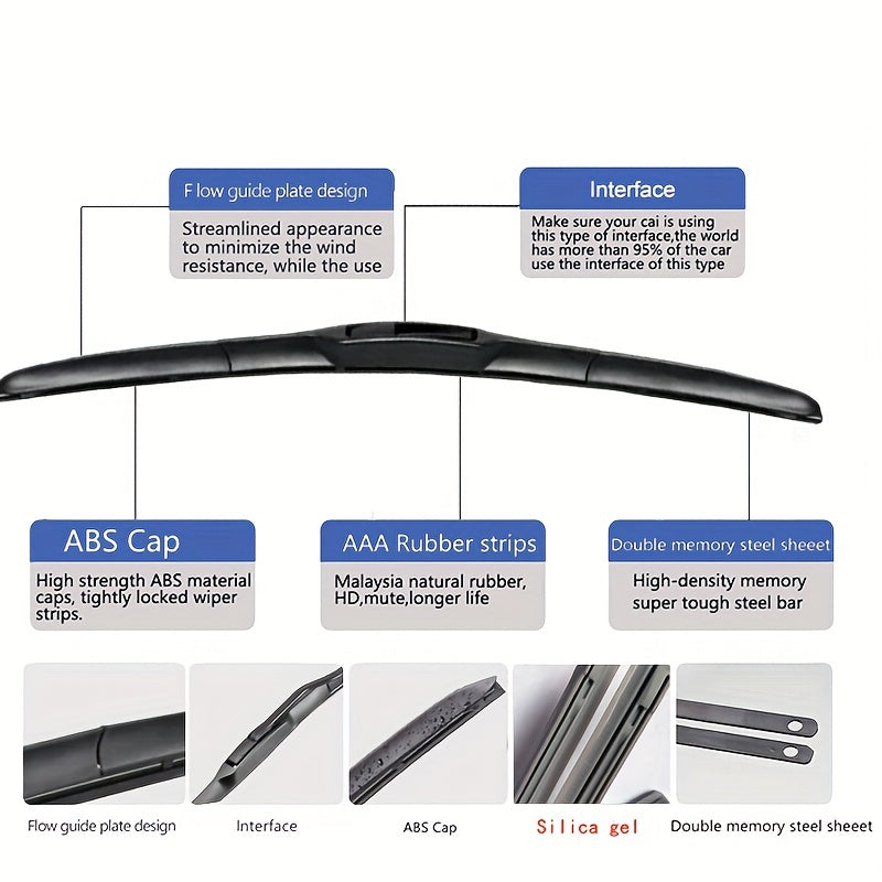 Front rear wiper blades set for Cee'd 2012-2017 windshild avtomobil asboblari