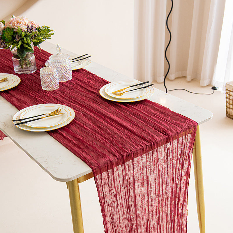 Boho Cheesecloth Table Runner for Home Decor and Events