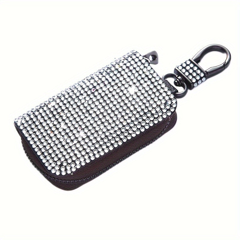 Women's Car Key Protector Rhinestone-encrusted Small Stylish Car Interior Accessory