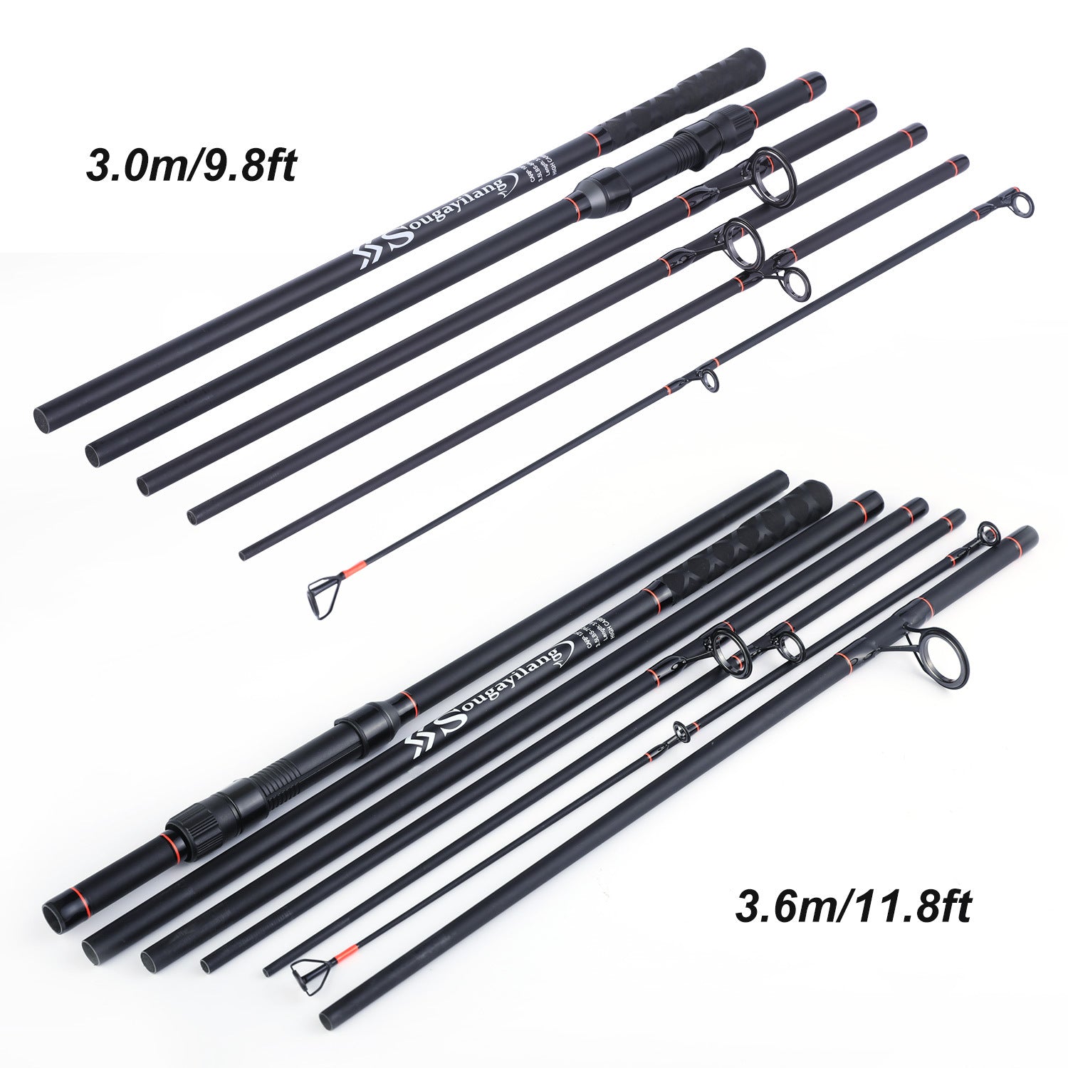 Carp Fishing Rod Lightweight Carbon Fiber 6/7 Section Spinning Bait Casting