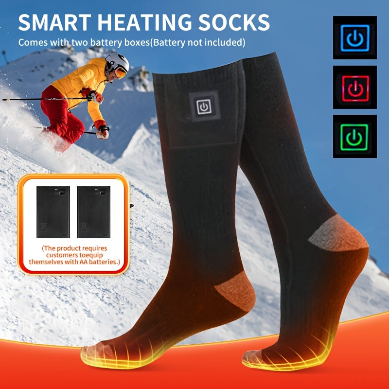 Uniseks elektr taʼminlangan changʼich socklari, batareyasiz, suv o'tkazmaydigan, qishki sport uchun