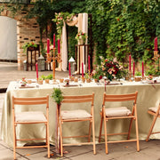 Luxury Satin Tablecloth for Wedding Banquet Rectangular Polyester 10-12 Seater