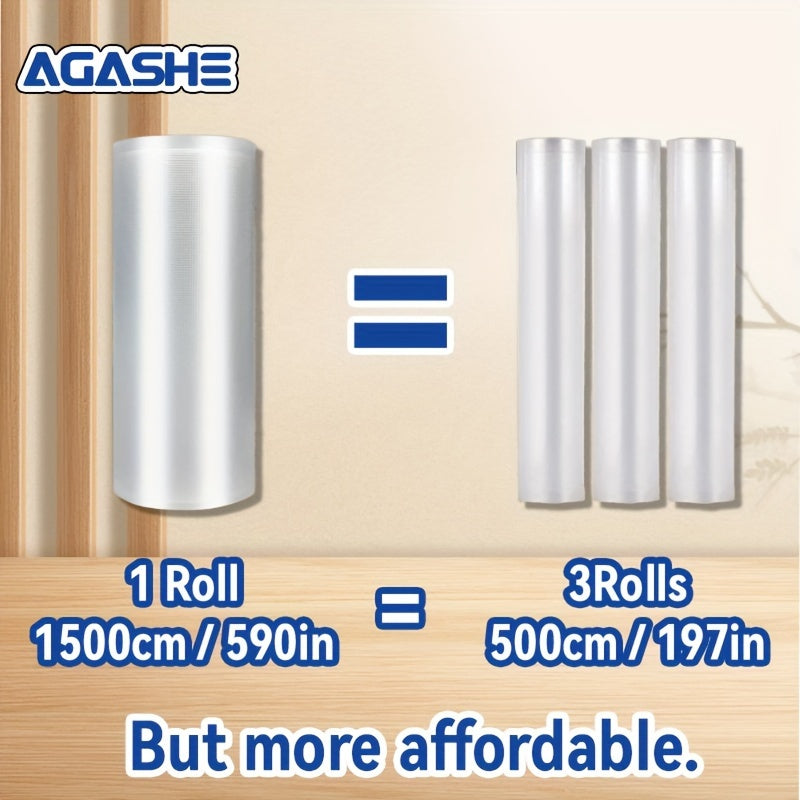 Vakuum yopishtiruvchi rulolar, juda katta, 1500cm, BPAsiz, yetti qatlamli ko-ekstrudlangan oziq-ovqatni saqlash uchun