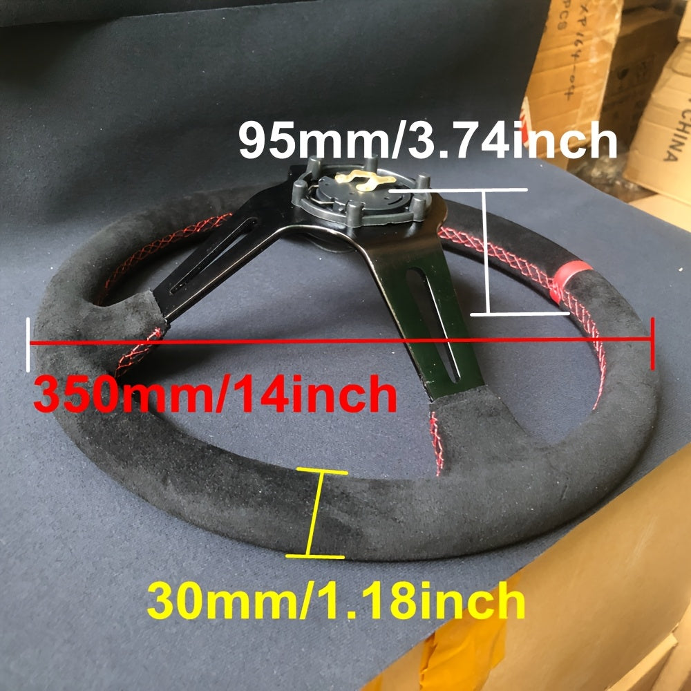 Racing Steering Wheel 14 Inch Non-Slip Grip for Drifting and Gaming