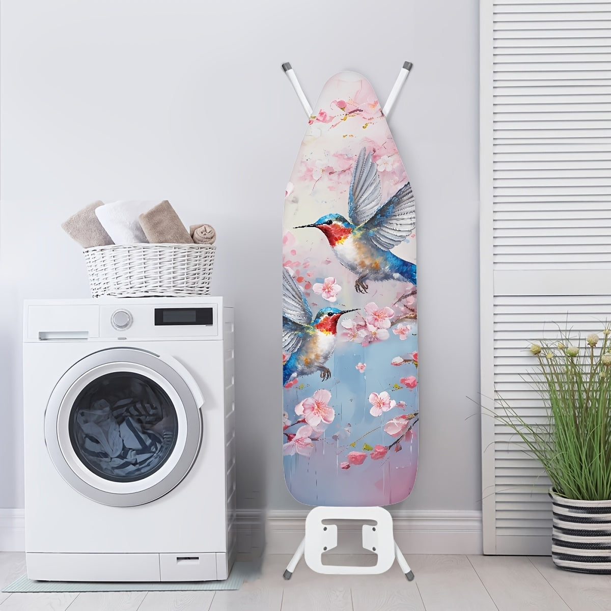 Ironing Station Dust Cover with Hummingbirds Pattern, Easy to Install, Travel-Friendly