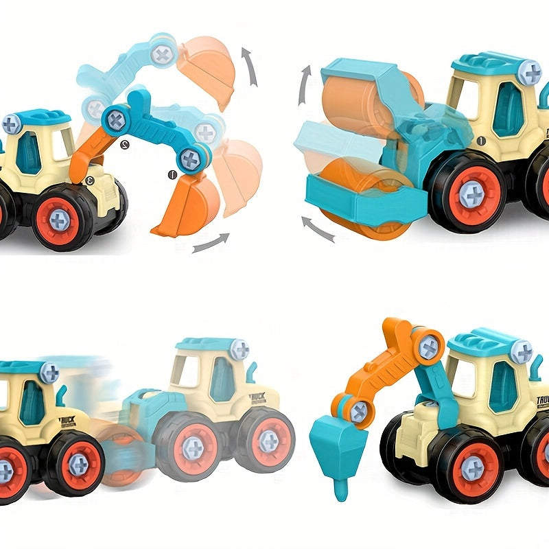 Educational Building Toy Kit for Ages 3-6 with Detachable Excavator and Screwdriver
