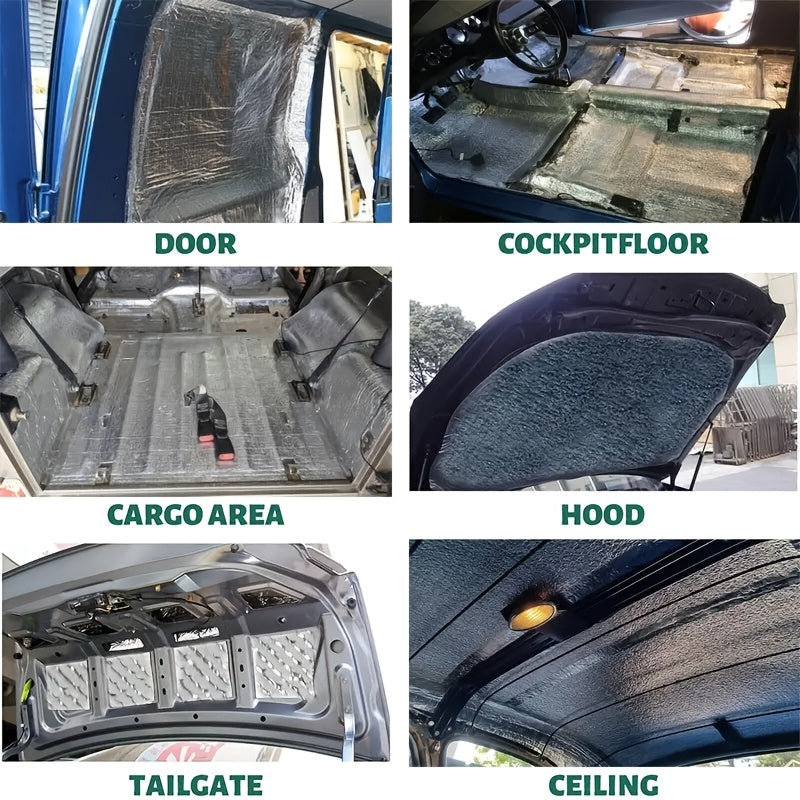 Car Soundproof Mat 50X200Cm 5Mm Insulation for Trunk Doors Floors