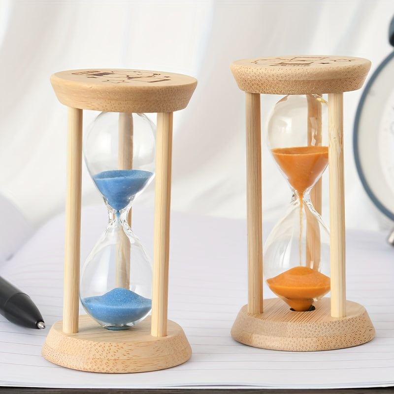 Wooden Sand Timer 1 Minute Glow-in-the-Dark Hourglass 9.4cm Home Decor