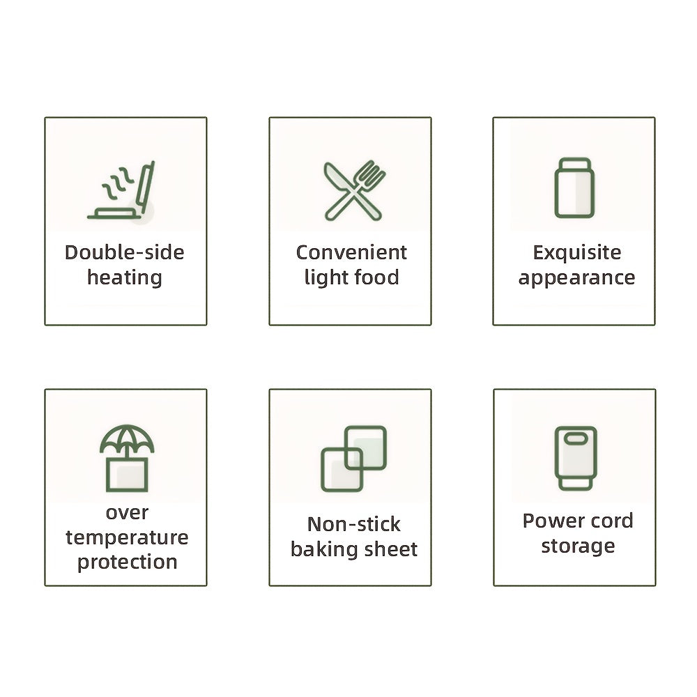 Sandwichera de patrón geométrico para gofres 220V, comida ligera, uso doméstico