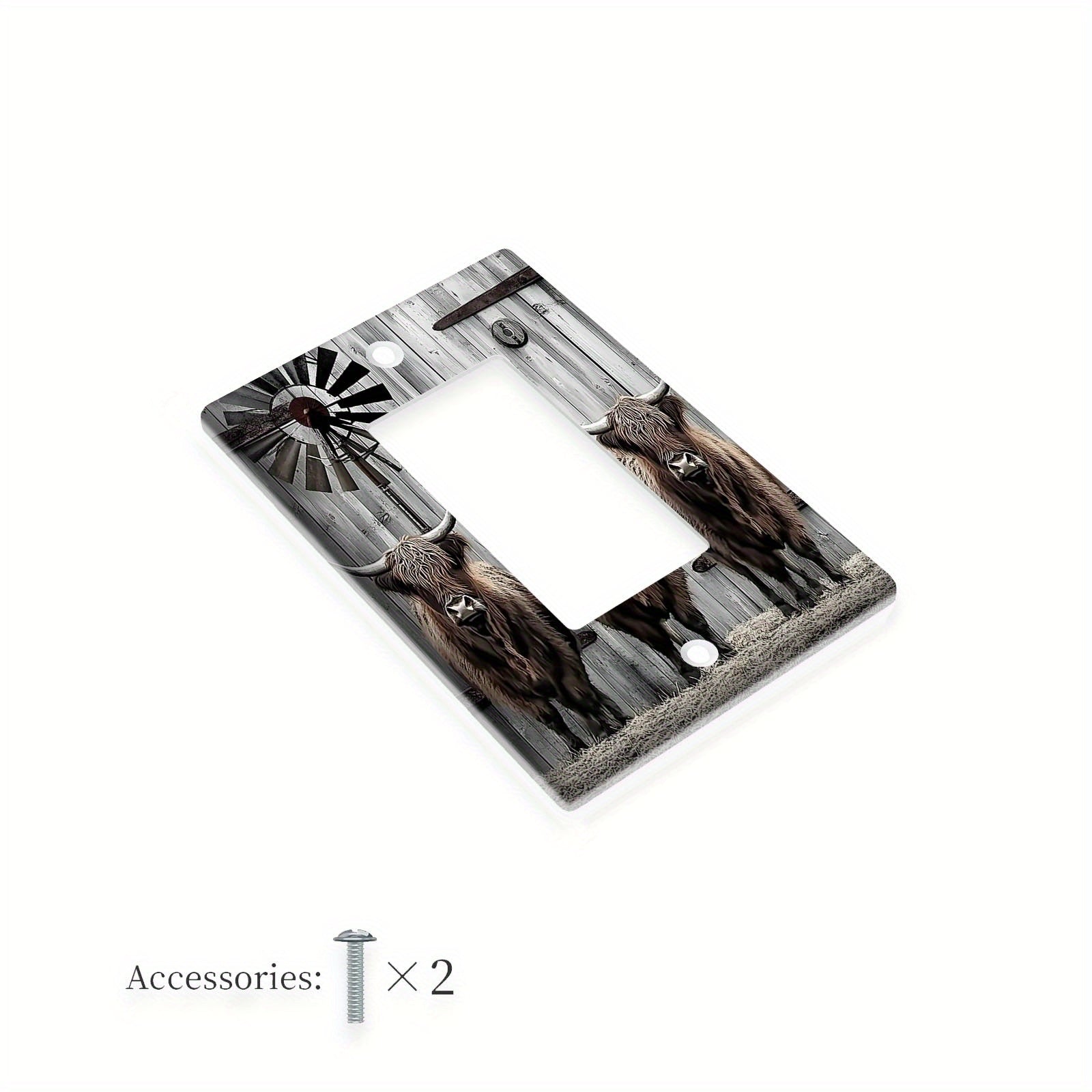 Highland Cow Wall Plate Cover for Light Switch and Outlet Decorative Home Decor