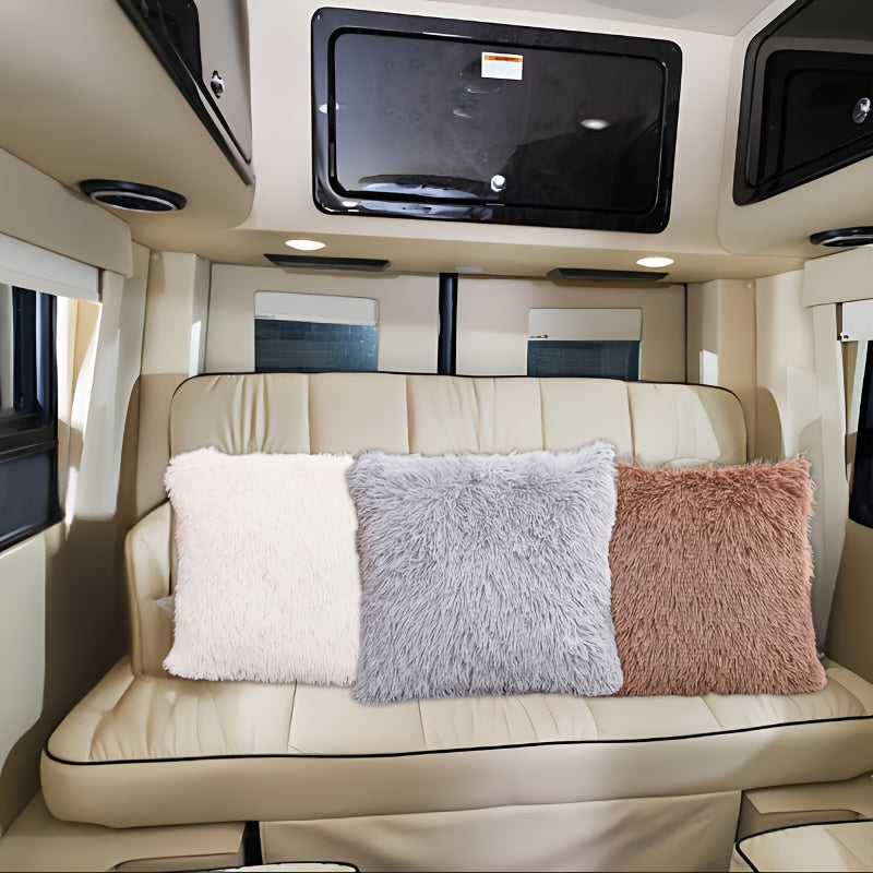 Colorful Faux Fur Throw Pillow 45X45Cm Soft Polyester Cushion for Living Room