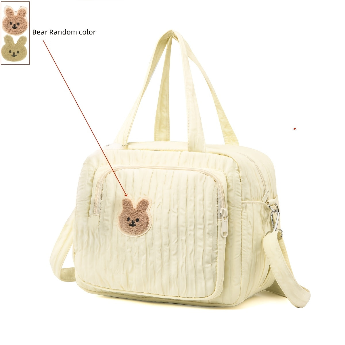 Bolso para pañales con correa cruzada para viajes y almacenamiento, esencial multifuncional para bebés