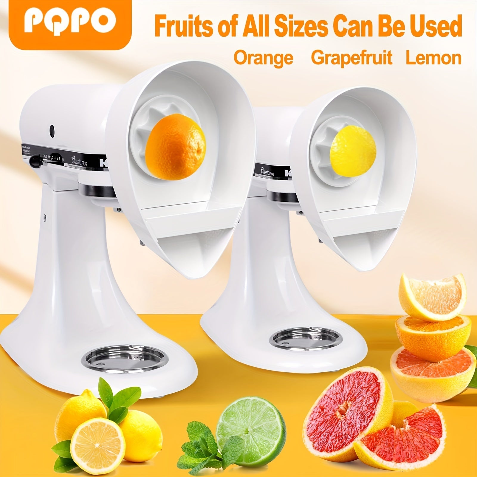 Oson tozalash uchun Stand Mixer Suyuq meva qo'shimchasi - Apelsin va boshqa mevalarni siqish uchun ajoyib, Kitchenaid blenderlariga mos keladi.