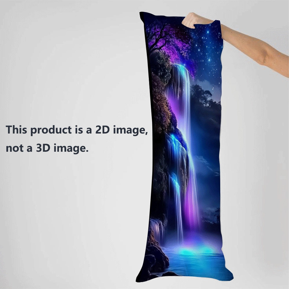 Purple Moonlight Falls Pillow Cover 137x51cm Extra Long Cushion Case for Bed Sofa