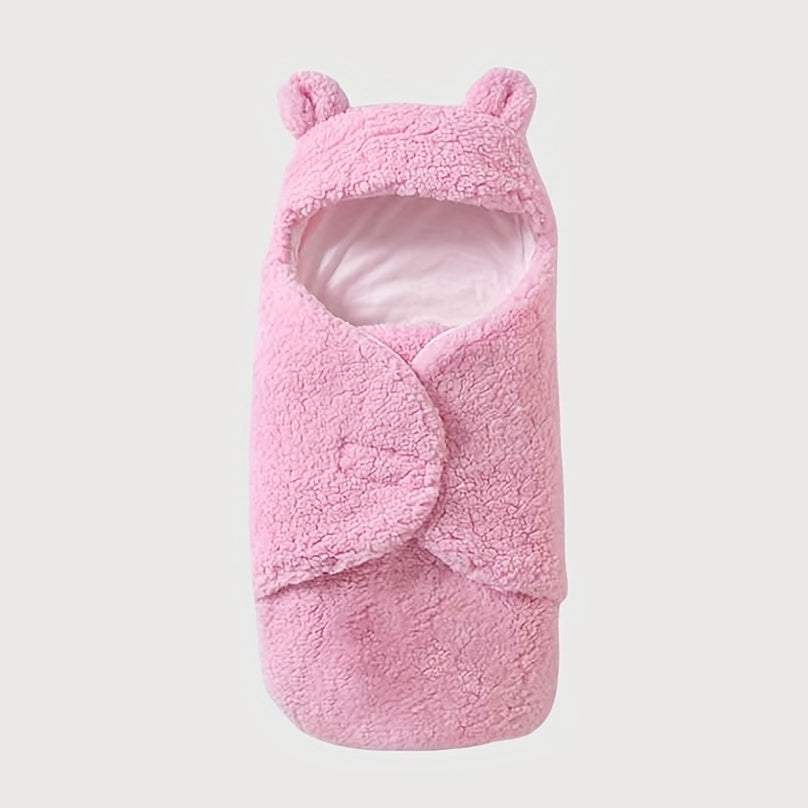 Newborn Fleece Teddy Bear Swaddle Blanket for Winter Christmas Halloween Thanksgiving