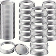 20 Pieces Can Lid Set for Regular and Wide Mouth Mason Jars with Silicone Sealing Rings
