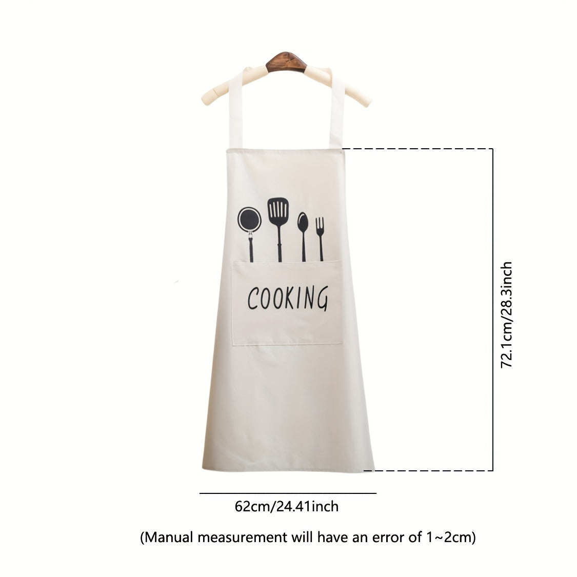 Waterproof Oil-Proof Kitchen Apron for Women Adjustable Waist Cooking Utensil Protector