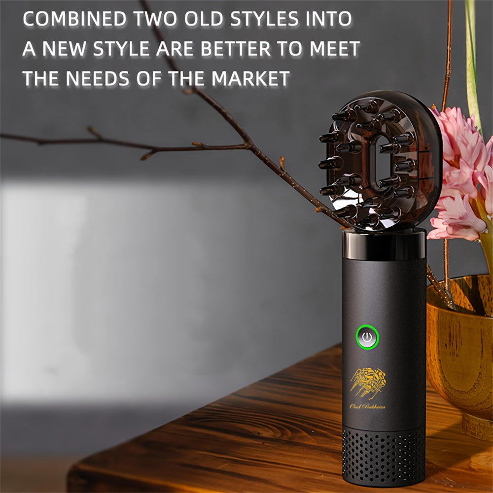 Sandalwood hair clipper with metal craftsmanship and aromatherapy comb