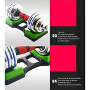 Kichik Dumbbell Rack, Mustahkam PE dan tayyorlangan, Joyni tejovchi dizayn, Polga zarar bermaydigan, Quvvat talab qilmaydi, Uyda va ochiq joyda mashq qilish uchun mos, Og'irlik saqlash yechimini izlayotgan erkaklar va ayollar uchun ideal