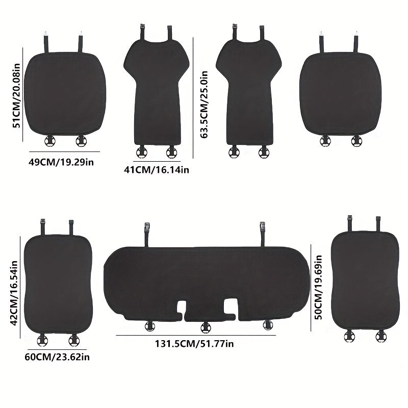 Car Seat Cushions for Tesla Y and 3 4/5 Seater Breathable Anti-Slip Pads