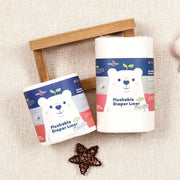 Fundas de fibra de bambú para pañales, 100 hojas, estampado animal, biodegradables, aptas para tirar, para pañales infantiles