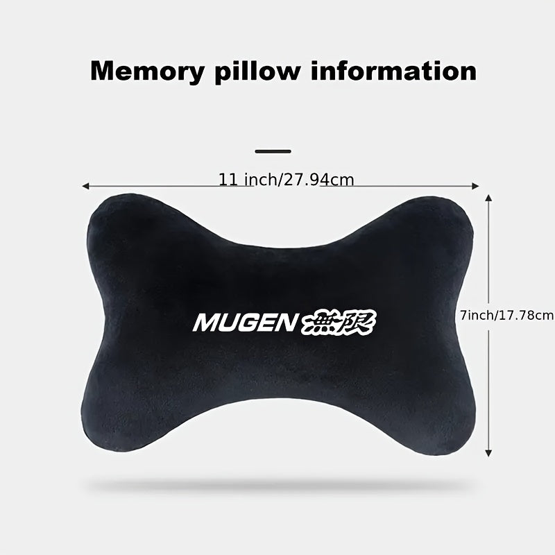 Black Plush Lumbar Support Pillow for Car Seats Comfortable Foam Cushion