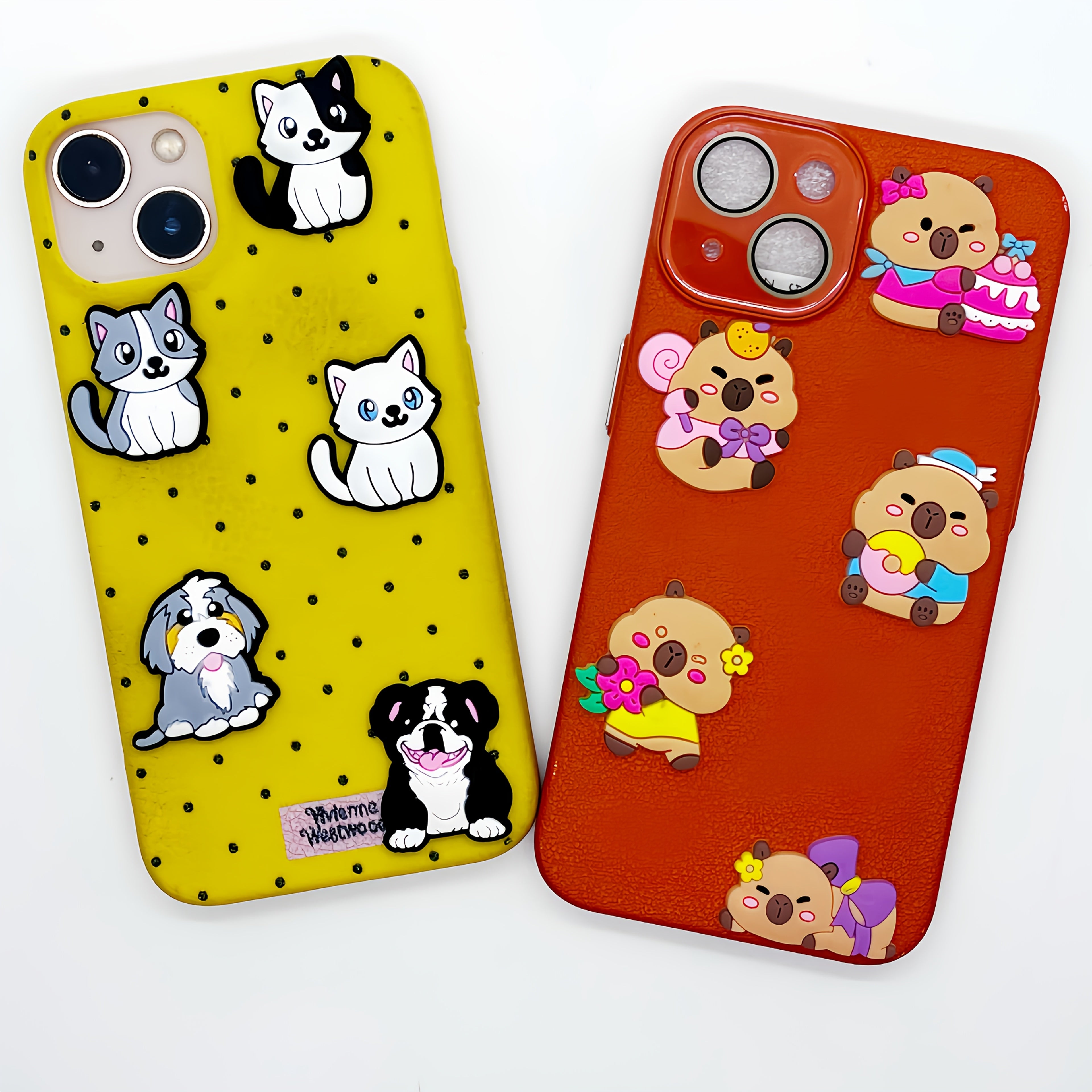 60pcs Animal PVC Charms for Phone Cases and Accessories Random Cat Dog Dino Toys