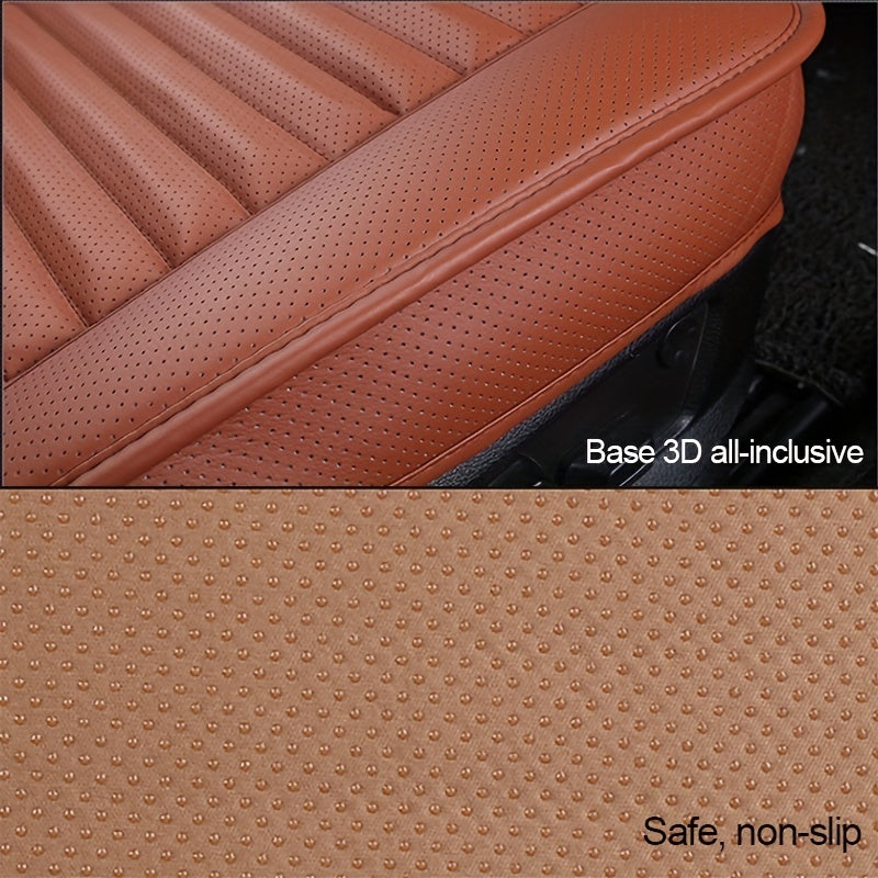 Universal Breathable PU Leather Car Seat Cushion Protector Anti-Slip Mesh Ventilation