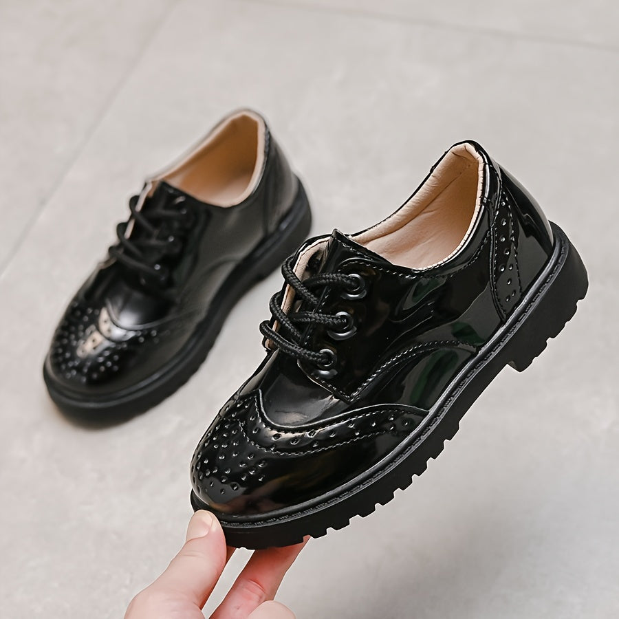 Boys Oxford Shoes Solid Color Non-Slip Dress Shoes for School Weddings and Parties