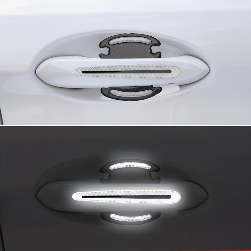 Car Door Handle Stickers Anti-Scratch Reflective Protective Film