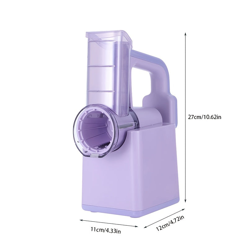 Cordless Electric Salad Shooter Slicer Handheld USB Rechargeable 3 Blades