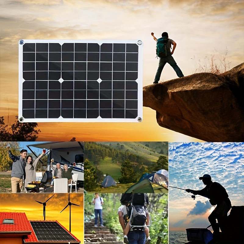 Набор солнечных панелей из 2 шт. по 40 Вт с двойными USB-выходами и контроллером для автомобиля, лодки, автодома, кемпинга