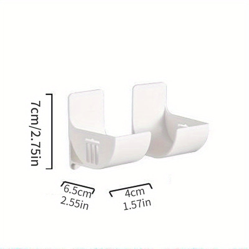 Set of 4 Adhesive Plastic Wall Storage Racks for Bathroom Kitchen Fridge