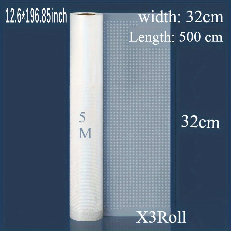 Набор из 3 вакуумных пакетов для продуктов - сохраняет продукты свежими, безопасен для использования в микроволновой печи, прочное и многоразовое решение для хранения в холодильнике и кладовой.