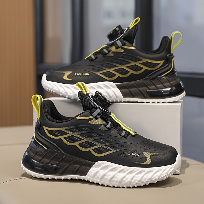 Мужские повседневные низкие кроссовки с вращающейся кнопкой, легкие, амортизирующие, для бега и фитнеса