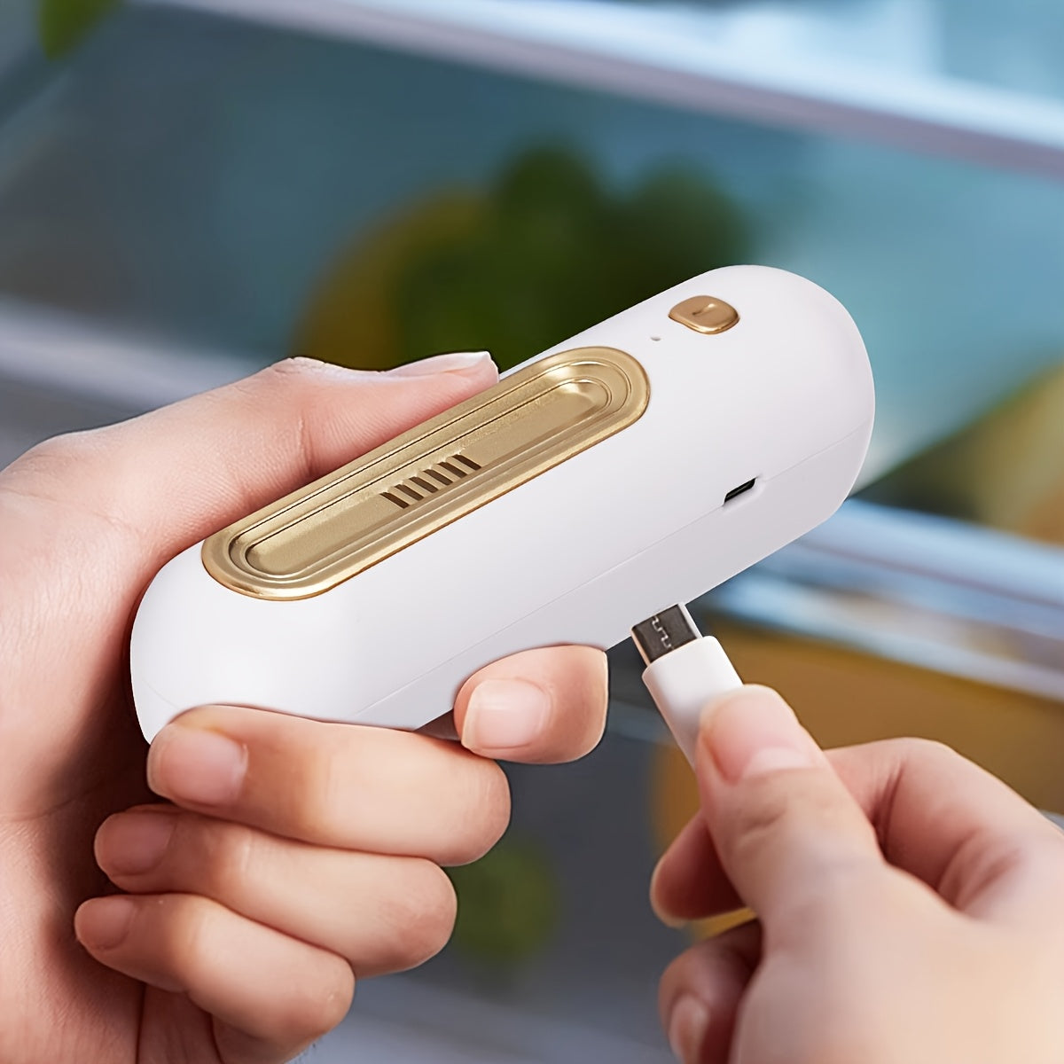Purificador de nevera USB portátil para autocaravana y camping, purificador de aire compacto