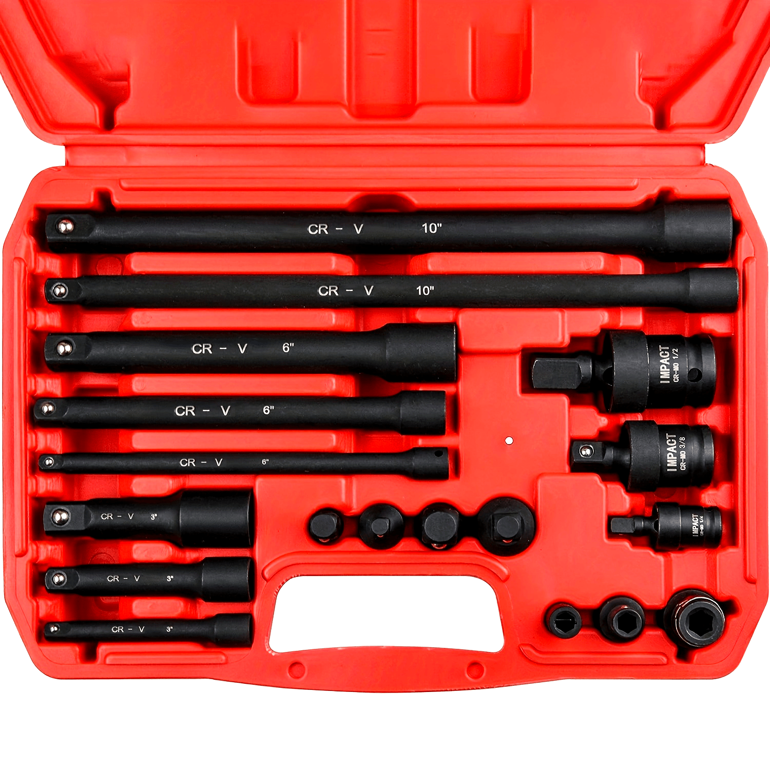 18pcs Drive Tool Accessories Set Universal Socket Adapters and Extensions