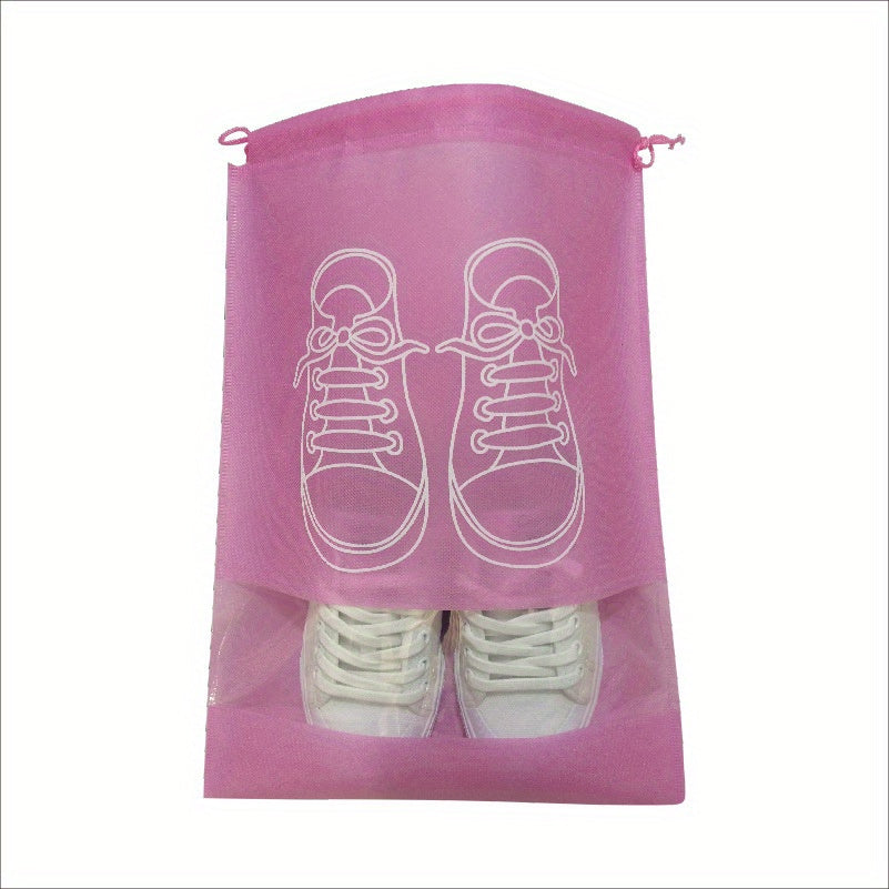 10 Non-Woven Travel Shoe Storage Bags Waterproof Transparent Set of 10